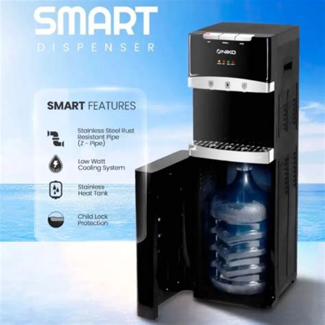 Jual Dispenser Berdiri NIKO TB B Galon Bawah Hot Normal Cold HITAM Shopee Indonesia