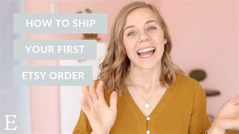 How To Ship Your First Etsy Order Etsy Shipping Tips Youtube