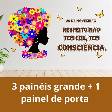 Painel Consciência Negra Para Imprimir - 3 painéis consciência negra + painel de porta para imprimir - ABC ...