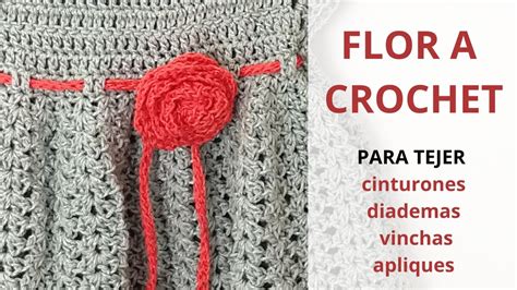 Cómo tejer flor a crochet para cinturón o diadema de ganchillo YouTube