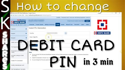 How To Change HDFC Debit Card Pin Using Netbanking In 3 Min YouTube