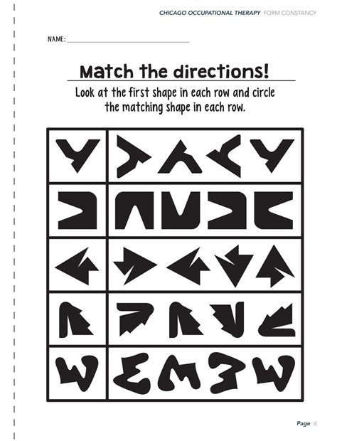 Free Visual Perceptual Worksheets