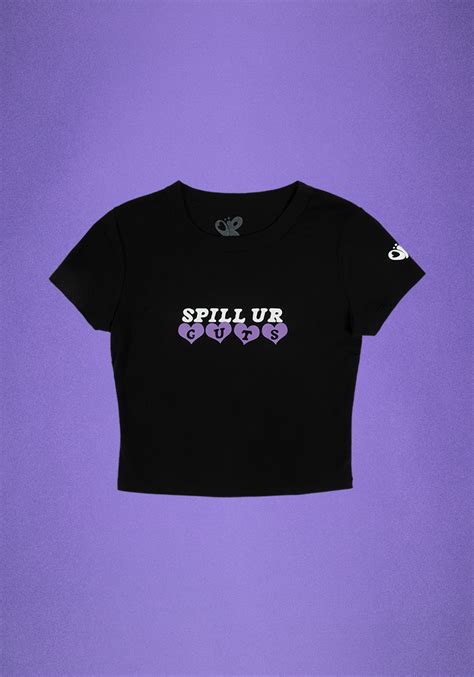 Spill Ur Guts Crop T Shirt In Black Olivia Rodrigo Official Store