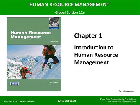 Introduction To Human Resource Management Hrm Dessler 12e Chapter 01