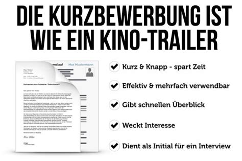 Kurzbewerbung: Aufbau, Beispiele, Tipps & Vorlagen