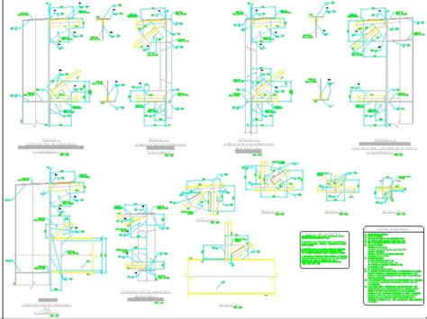 Detalles De Conexiones En Armaduras En Autocad Cad Kb