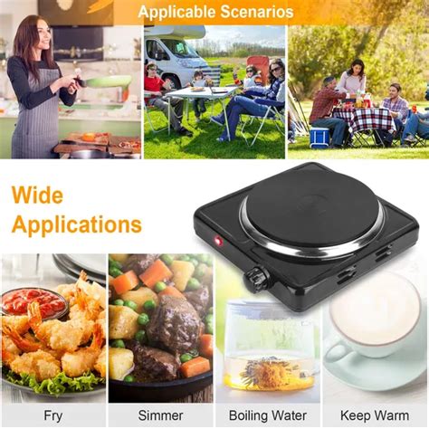 Dropship W Electric Single Burner Portable Heating Hot Plate Stove Countertop RV Hotplate