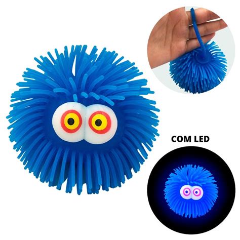 Bola Loio Luz Mamona Maluca Puffer Ball Bolinha Led Brinquedos