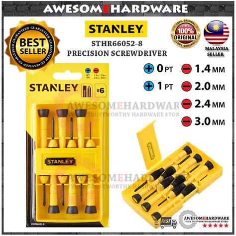 Stanley 6pcs Stht66052 8 Precision Mini Screwdriver Set Bi Mat Shopee Malaysia