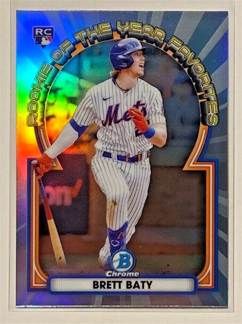 Bowman Chrome Royf Brett Baty Rc Rookie Of The Year Favorites