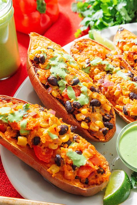 Enchilada Stuffed Sweet Potatoes Live Eat Learn