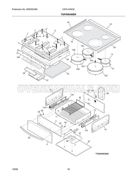 Kenmore C970 440032 Elite Range Factory Parts Catalog