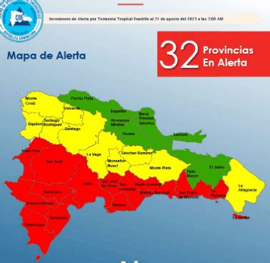 14 Provincias En Alerta Roja Por Tormenta Tropical Franklin