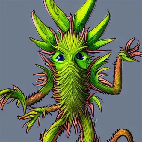 A Humanoid Plant Monster Highly Detailed Digital Stable Diffusion