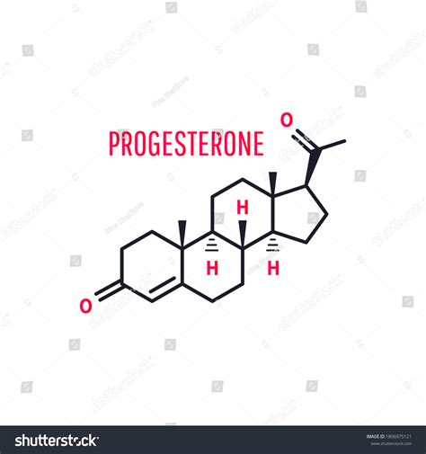 Progesterone Female Sex Hormone Skeletal Chemical Stock Vector Royalty Free 1806975121