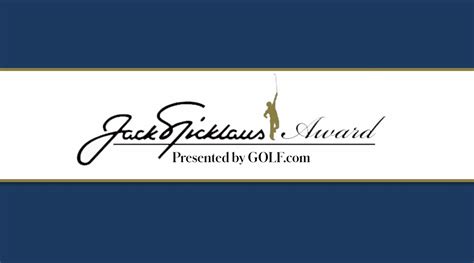 The 2020 Jack Nicklaus Award winners - Golf