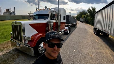 How To Tarp A Flatbed Load Of Lumber And Some Peterbilt Driving