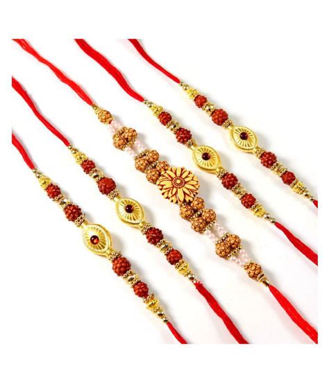 Rakhi Set Multicolour Pack Of Buy Rakhi Set Multicolour Pack Of At