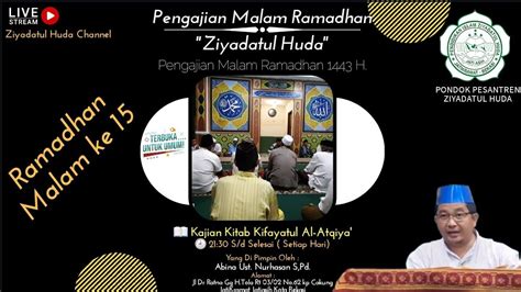 Pengajian Ramadhan Malam Ke Kitab Kifayatul Atqiya Youtube