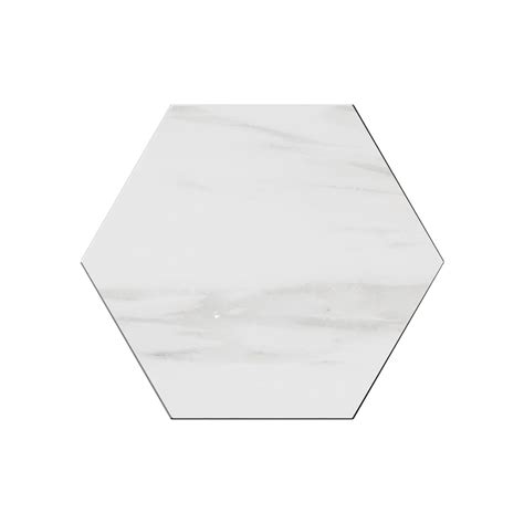 Bianco Dolomiti Hexagon Honed Marble Pera Tile