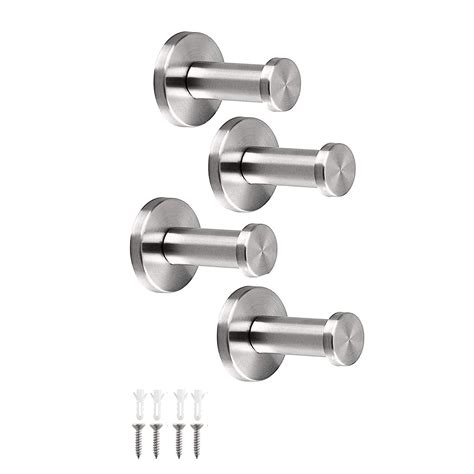 Set 4 Carlige Pentru Prosoape Inox 50mm Argintiu EMAG Ro