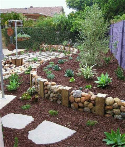 20 30 Rock Flower Bed Ideas Homyracks