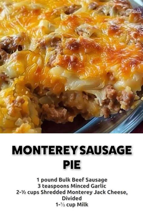 MONTEREY SAUSAGE PIE – 99easyrecipes