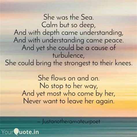 She Was The Sea Calm But Quotes Writings By Tanisha YourQuote