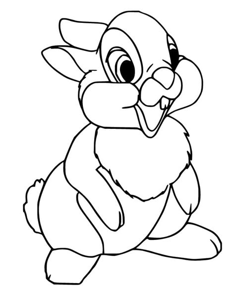 Disney Character Thumper Coloring Page Free Printable Coloring Pages