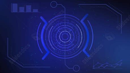 Blue Technology Round High Tech Powerpoint Background For Free Download ...