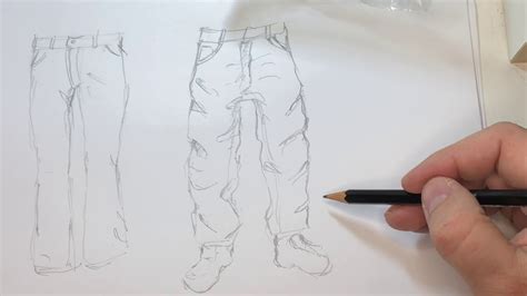 Come Disegnare Dei Pantaloni O Jeans A Matita Tutorial Youtube