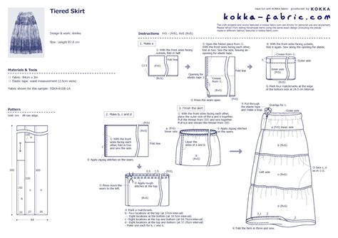 Tiered Skirt With Plenty Of Gathering Sewing Instructions Kokka