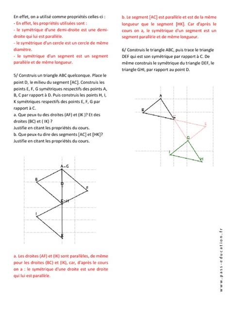 Symétrique d un point d un segment d une droite Symétrie