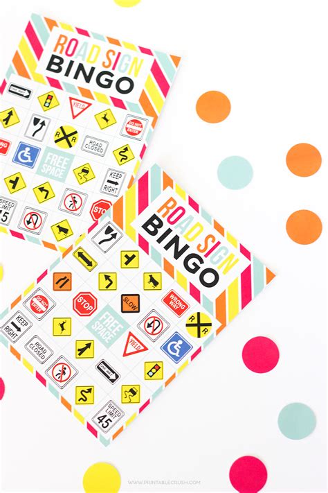 FREE Printable Road Sign Bingo Game - Printable Crush