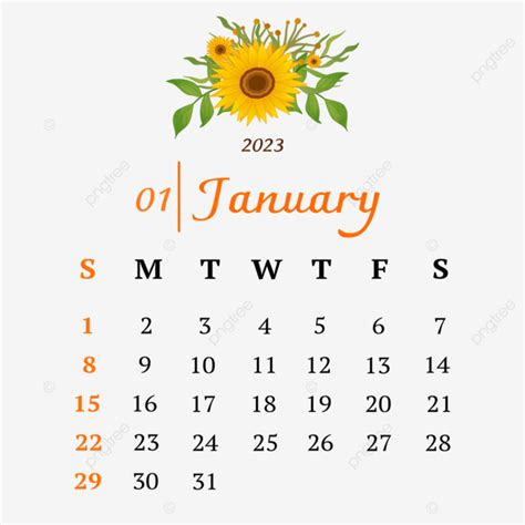 Calendar 2023 January Hd Transparent Calendar January 2023 With