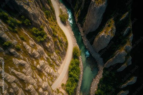 Drone Aerial Image Of The Sohodol Gorges The Narrow Steep Gorge Of