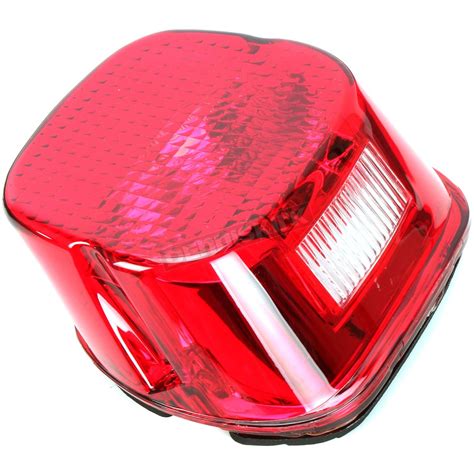 Bikers Choice Chrome Laydown Taillight W Red Lens 160644 Dennis Kirk