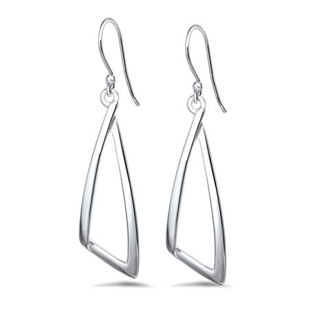 Buy Sterling Silver Polished Dangle Triangular Earrings Apmex