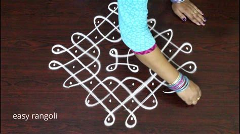 Very Easy And Simple Sikku Kolam Designs With 8 Dots Latest Melika Mugg