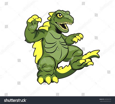 Cartoon Godzilla Vector Illustration 463502378 Shutterstock