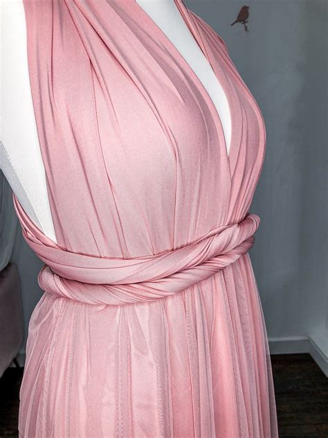 Dusky Pink Multiway Infinity Bridesmaid Dress For Weddings Etsy Canada