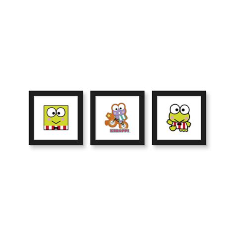 Gallery Pops Sanrio Hello Kitty Keroppi Bundle 3 Pack Framed Wall Art