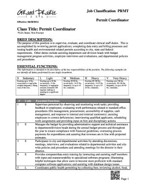 Fillable Online Class Title Permit Coordinator Gptx Org Fax Email