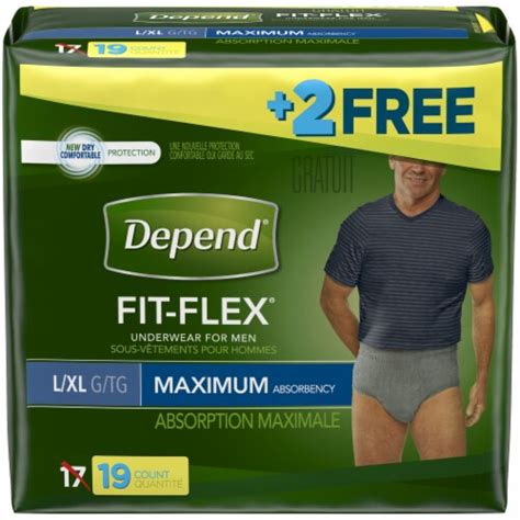 Depend Fit-Flex For Men Large/Extra Large Maximum Absorbency ...