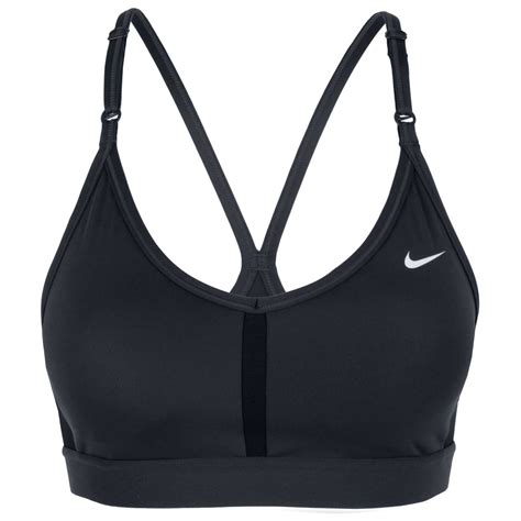 Nike Dri FIT Indy Light Support Padded V Neck Sports Bra Women Black