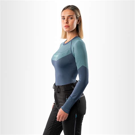 Ripley Camiseta Primera Capa Hw Ecooper Mujer Blue