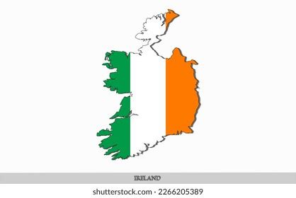 Ireland Flag Map Bilder Stockfoton Och Vektorer Shutterstock