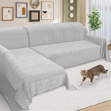 ALIECOM Sectional Couch Covers L Shape Sectional Sofa Cover for Dogs 2