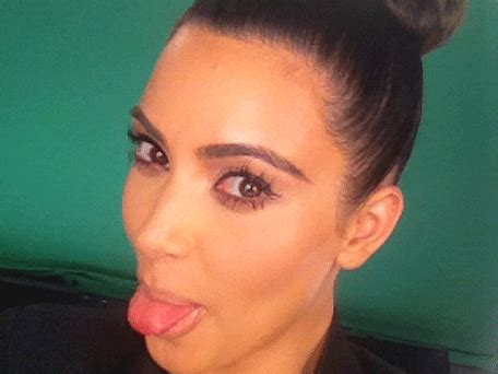 Kim Kardashian Tongue Out