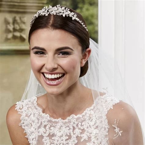 Linzi Jay Kristall Versch Nert Bl Tter Braut Tiara Lt Wedding